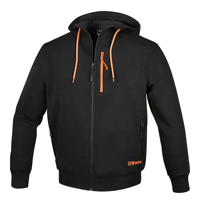 beta-7665n-felpa-da-lavoro-con-zip-lunga-e-cappuccio-fisso-multitasche-60-cotone image 1