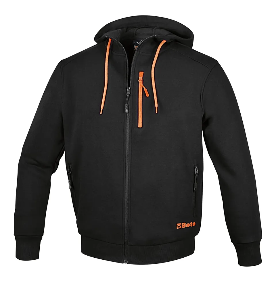 beta-7665n-felpa-da-lavoro-con-zip-lunga-e-cappuccio-fisso-multitasche-60-cotone image 1