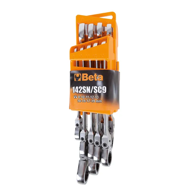 beta-142sn-sc9-set-9-chiavi-combinate-a-cricchetto-snodate-da-8-a-19-mm-con-supp image 1