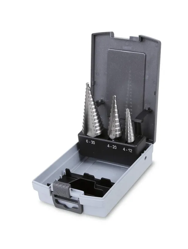 beta-425-sp3-set-di-3-frese-coniche-a-gradino-hss-4-12-4-20-4-30-mm-in-cassetta- image 1
