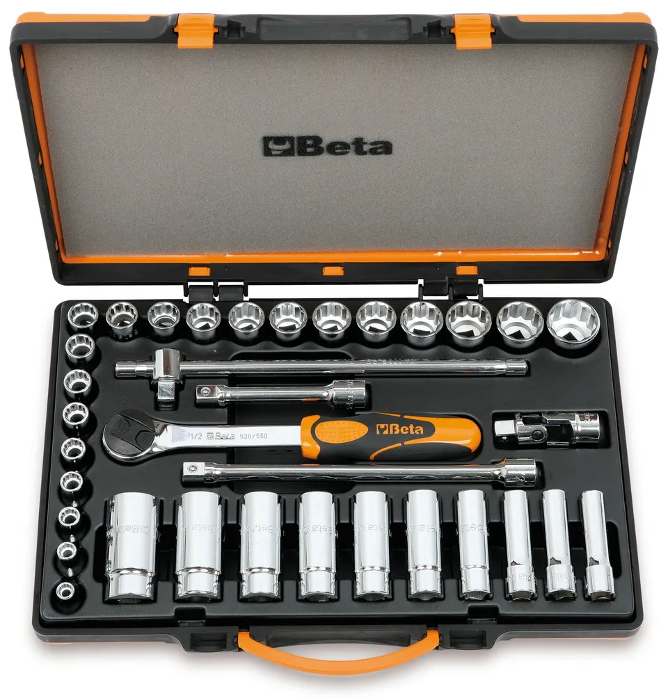 beta-920b-c30q-assortimento-di-30-bussole-poligonali-1-2-e-5-accessori-in-casset image 1