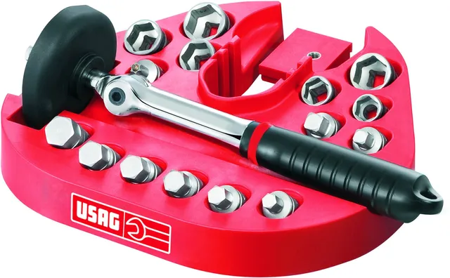 usag-263-s16-kit-per-tappi-olio-16-pezzi-con-bussole-magnetiche-e-leva-snodata-3 image 1
