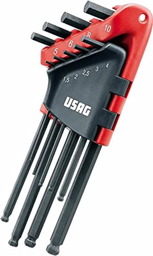 usag-280-lts-s9-set-di-9-chiavi-a-brugola-maschio-esagonali-lunghe-con-testa-sfe image 1