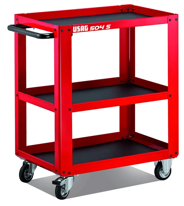 usag-504-s-carrello-a-3-ripiani-multiuso-con-portata-200-kg-e-bordi-anticaduta image 1
