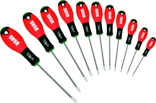 usag-322-tx-s11-serie-di-11-cacciaviti-torx-t6-t40-con-impugnatura-bimateriale-l image 1