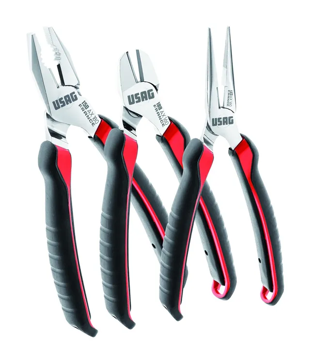 usag-150-ax-se3-assortimento-3-pinze-pinza-universale-180-mm-pinza-a-becchi-mezz image 1