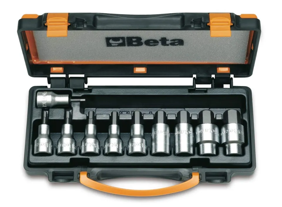beta-920pe-c10-set-10-chiavi-a-bussola-maschio-esagonale-da-4-a-19-mm-in-cassett image 1