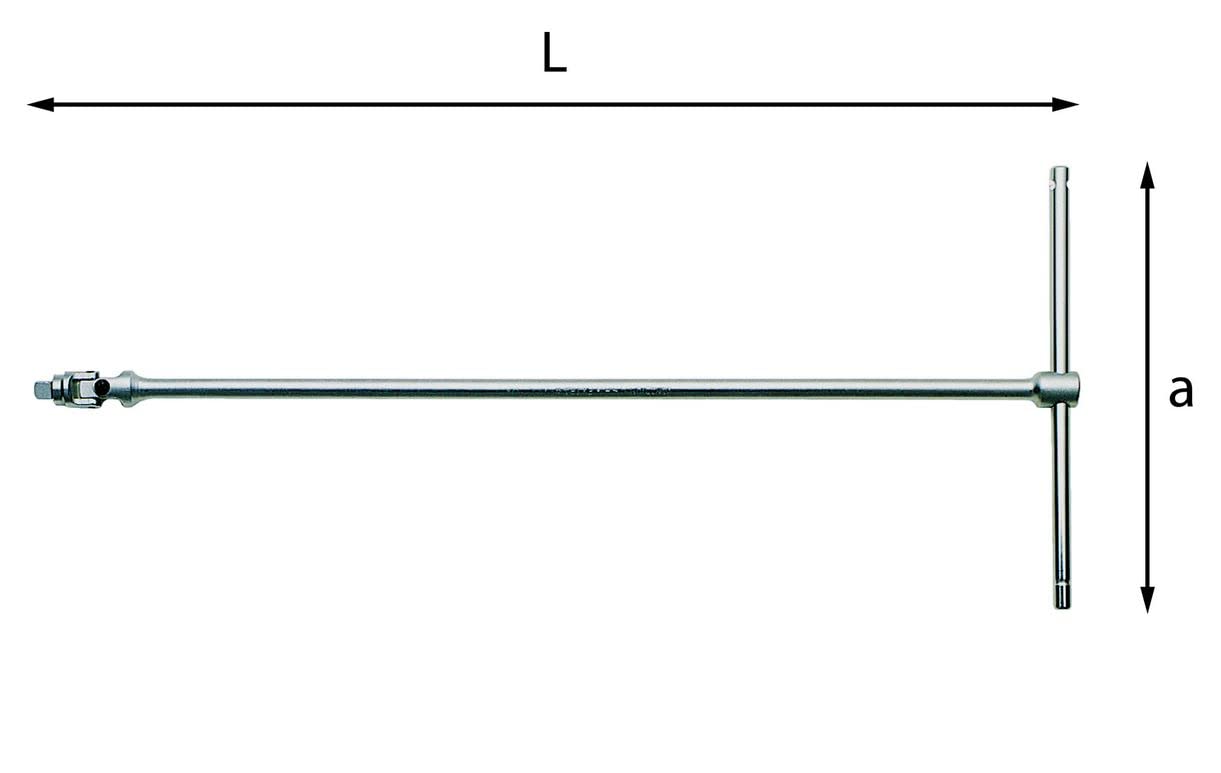 usag-273-1-4-q-chiave-a-t-con-snodo-cardanico-attacco-quadro-1-4-e-asta-scorrevo image 2
