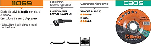 beta-11069-115x3-2-disco-abrasivo-da-taglio-a-centro-depresso-per-pietra-marmo-e image 8