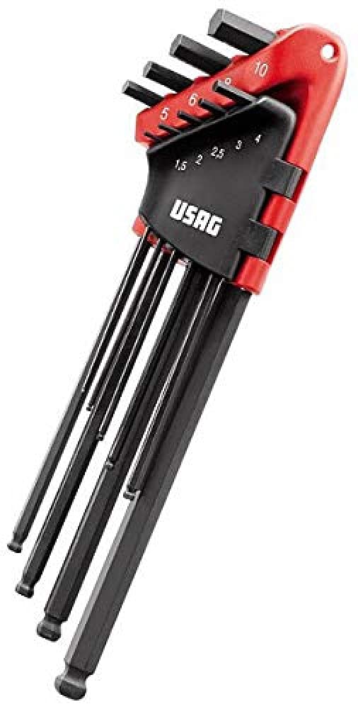 usag-280-lts-s9-set-di-9-chiavi-a-brugola-maschio-esagonali-lunghe-con-testa-sfe image 4