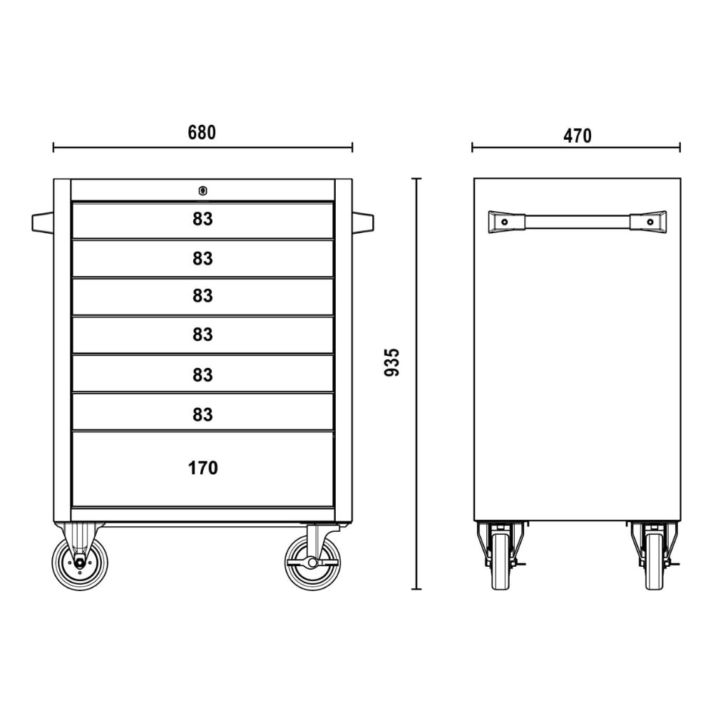 beta-c04tss-7-cassettiera-mobile-con-7-cassetti-in-acciaio-inossidabile-aisi-304 image 3