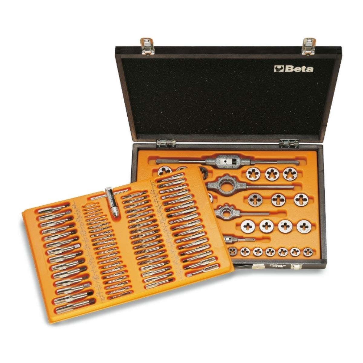 beta-446-c30-assortimento-maschi-e-filiere-metrici-m3-m12-con-giramaschi-e-giraf image 2