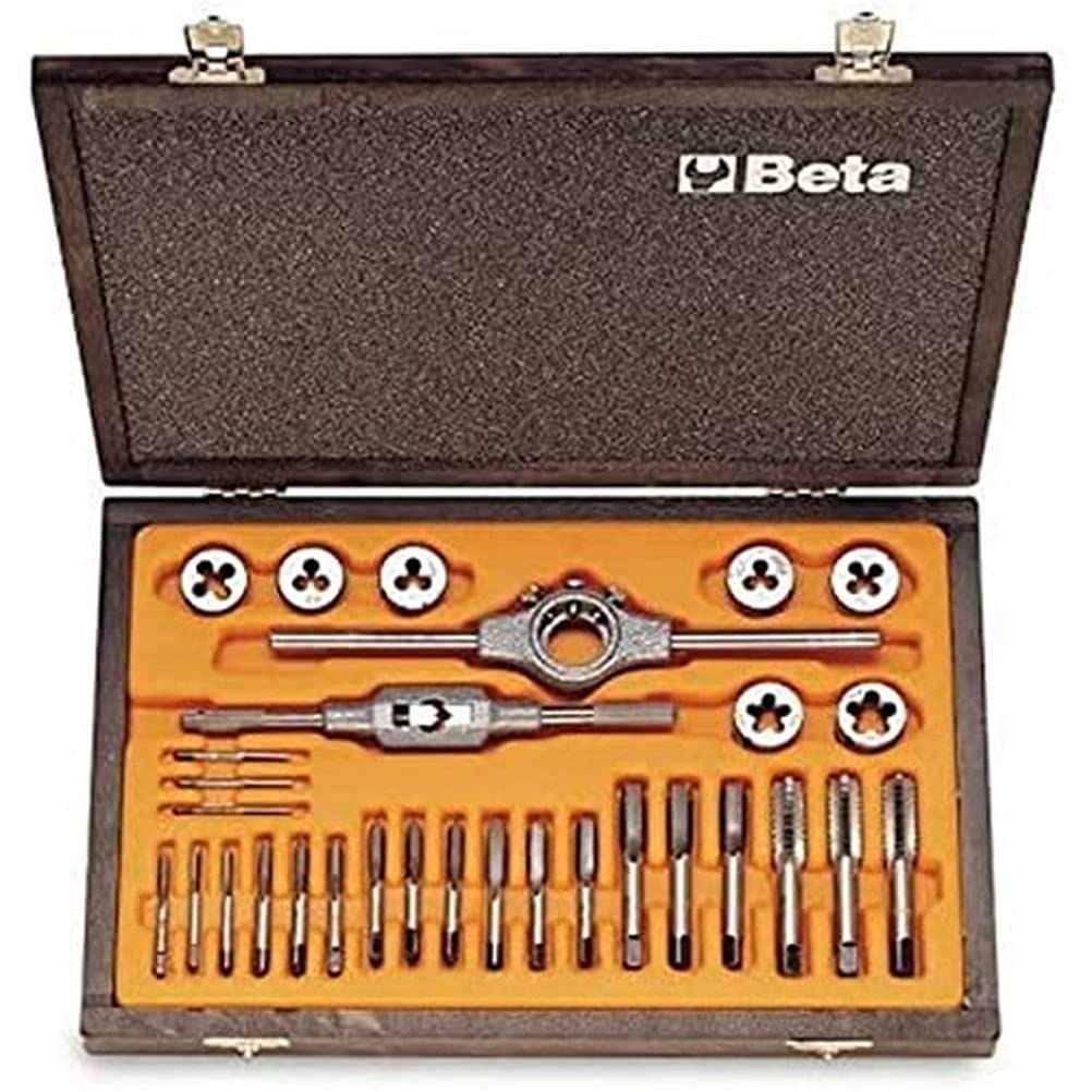 beta-446-c30-assortimento-maschi-e-filiere-metrici-m3-m12-con-giramaschi-e-giraf image 1