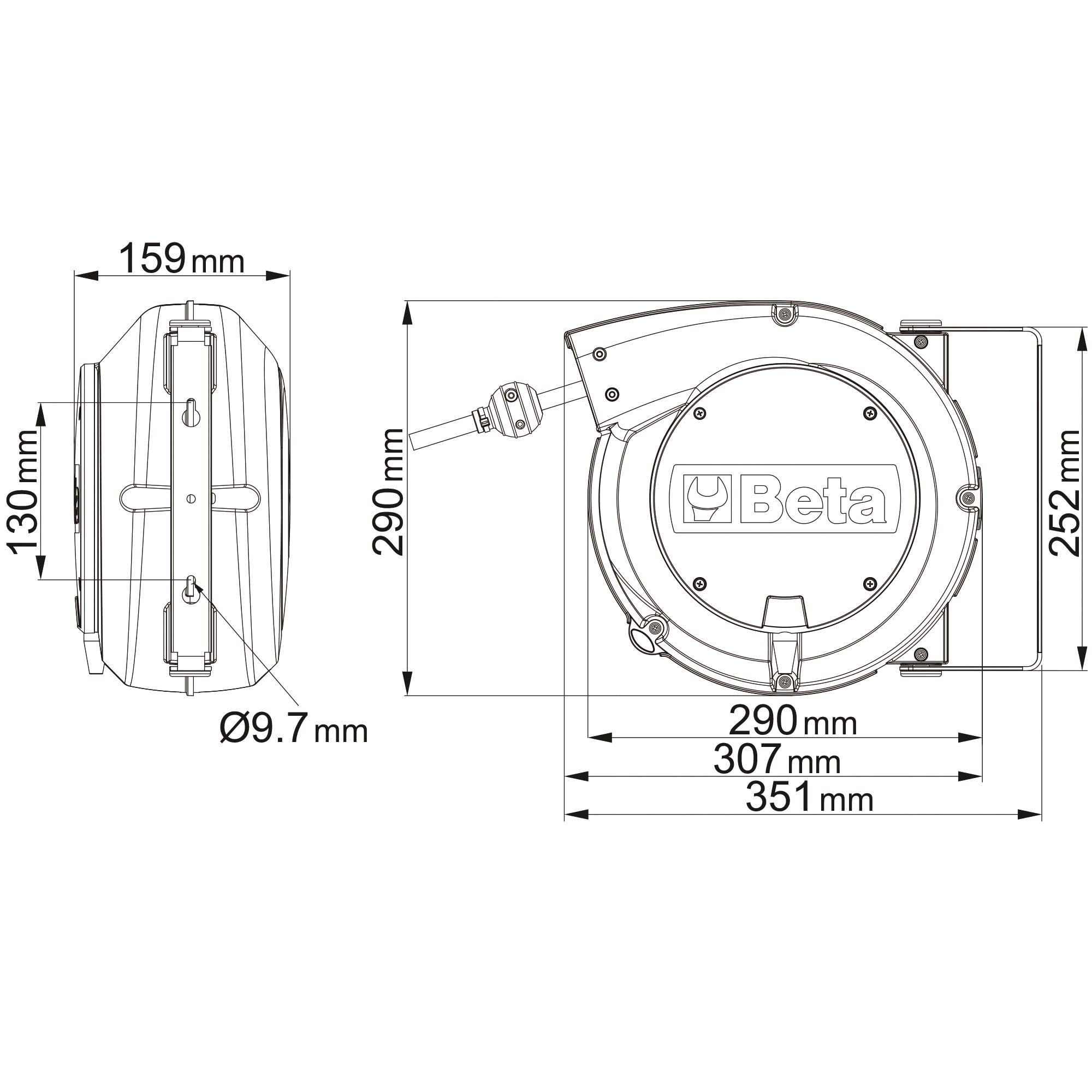 beta-1900m-10x15-avvolgitubo-automatico-con-corpo-in-materiale-plastico-antiurto image 6
