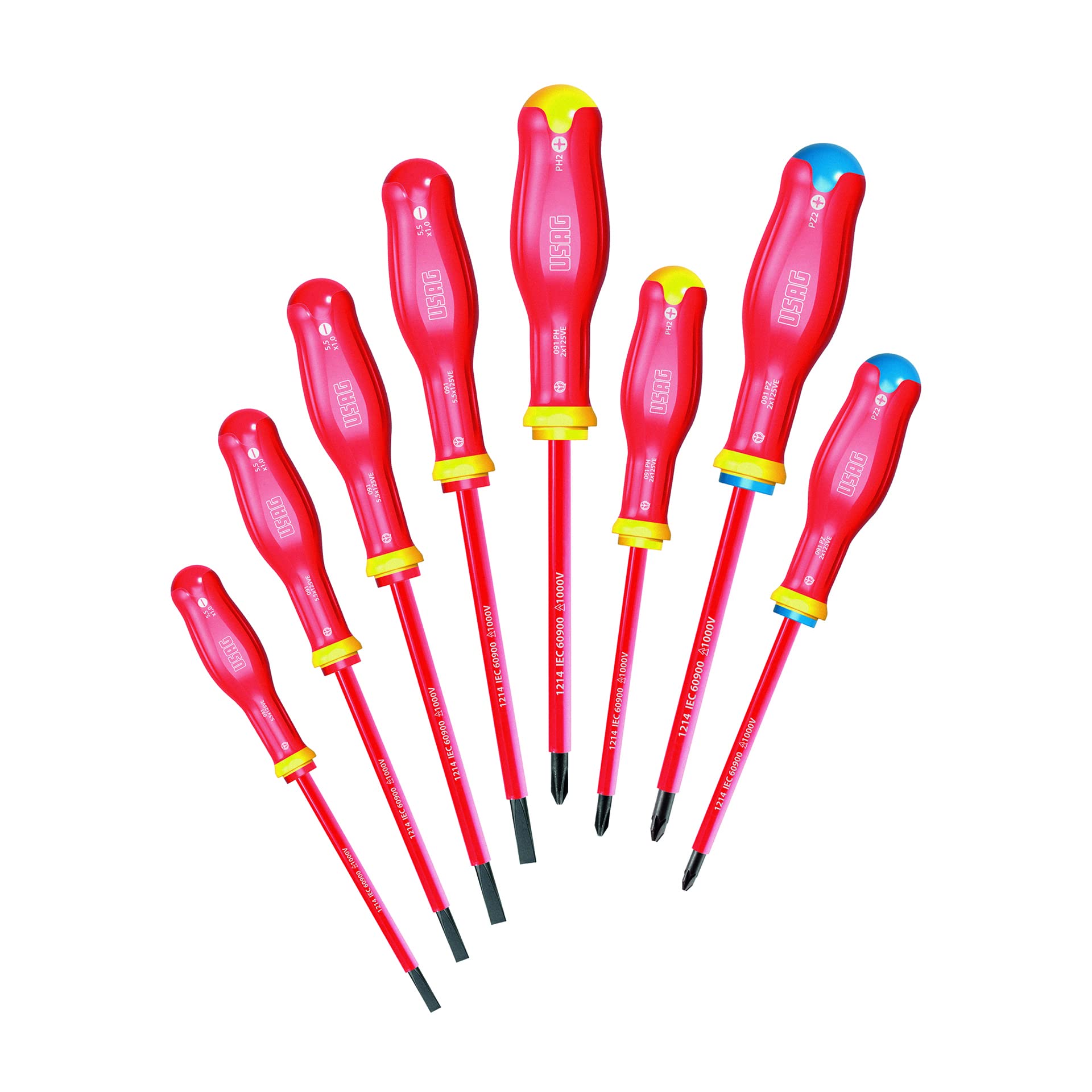 usag-u00910103-serie-giraviti-isolati-1000v-6-pezzi-rosso-set-cacciaviti-elettri image 3