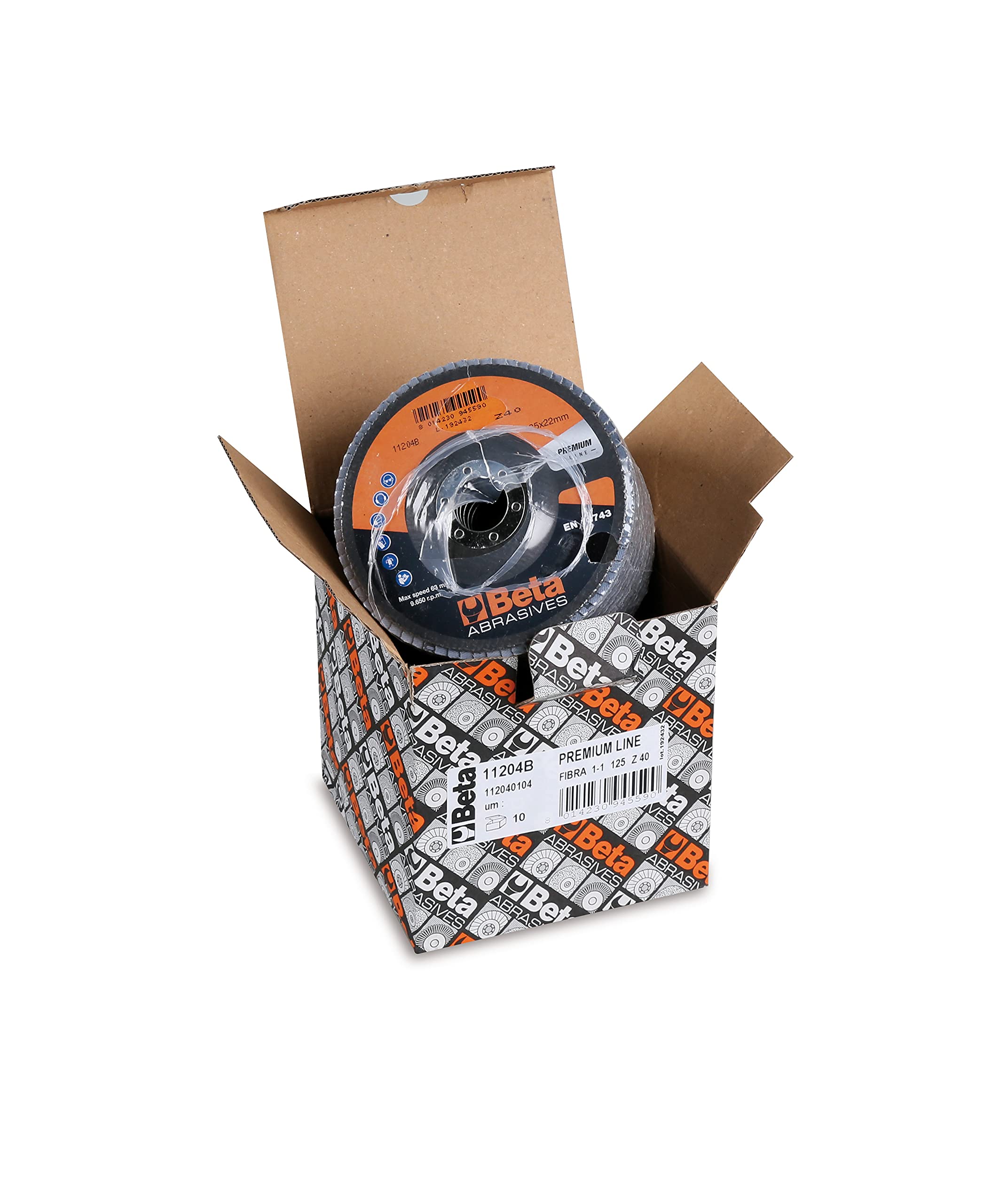 beta-11204b-40-disco-lamellare-con-tela-abrasivo-allo-zirconio-grana-40-supporto image 1