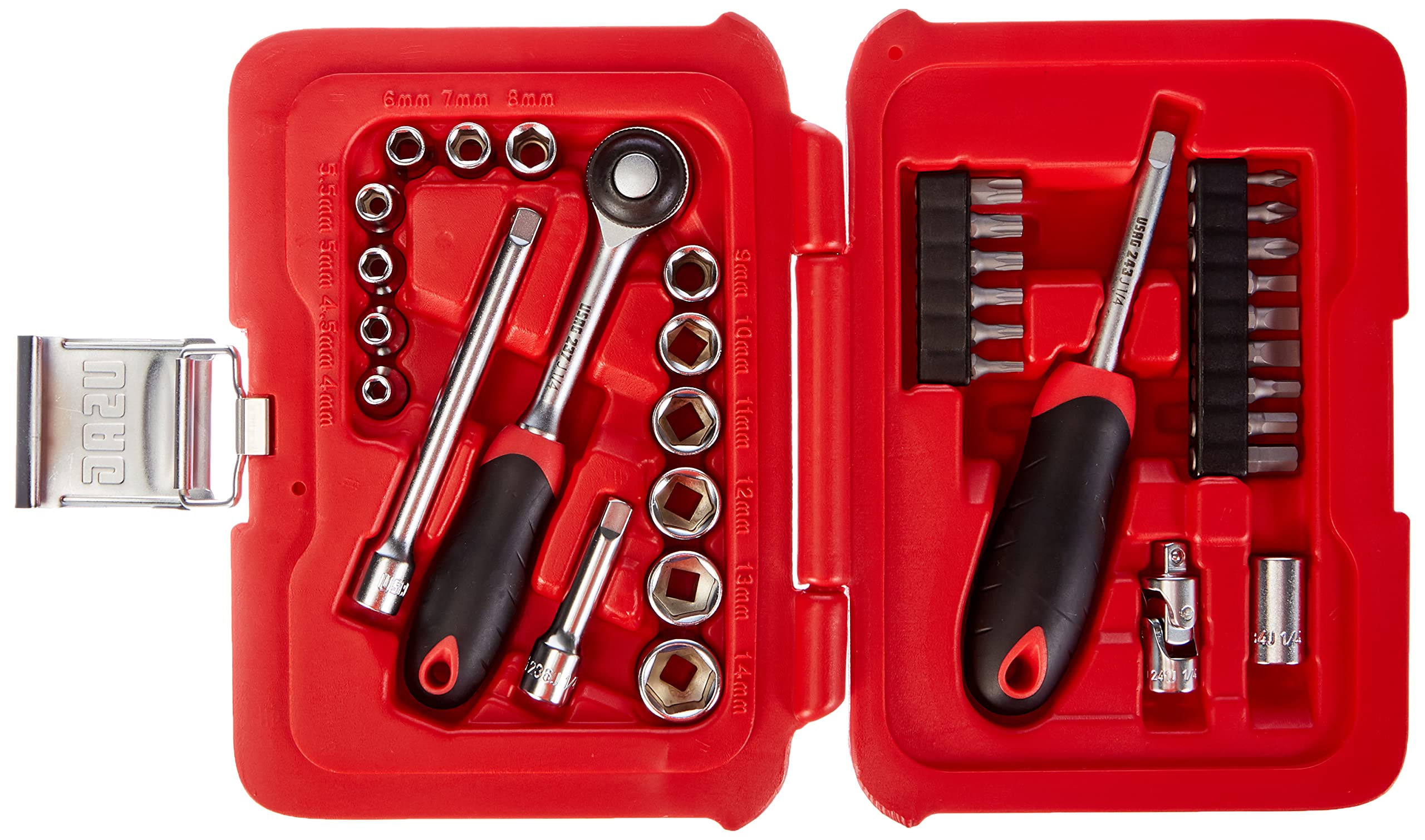 usag-601-1-4-1-2-j82-assortimento-in-cassetta-modulare-con-bussole-esagonali-e-c image 3