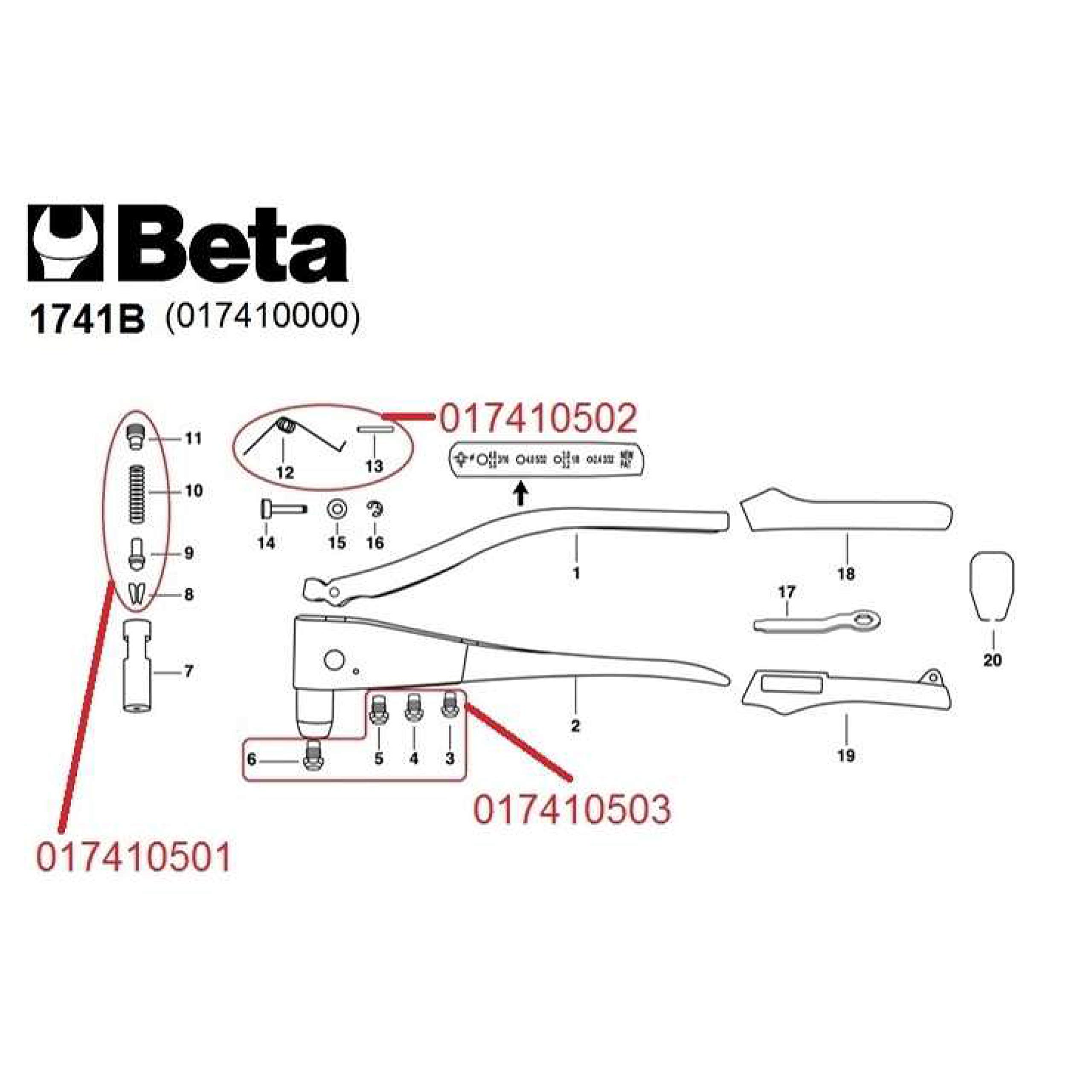 beta-1741b-rivettatrice-manuale-professionale-con-4-testine-intercambiabili image 4